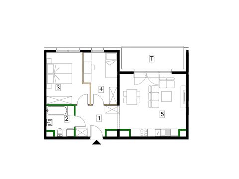 Plan 3 pok. 62m²