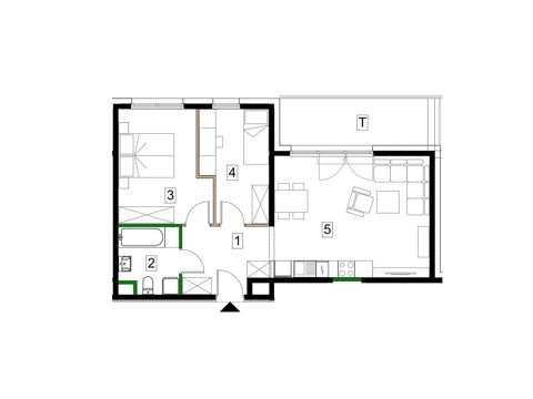 Plan 3 pok. 60m²