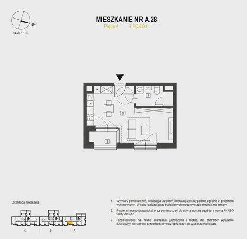 Plan 1 pok. 31m²