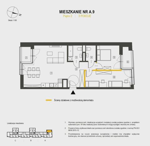 Plan 3 pok. 76m²