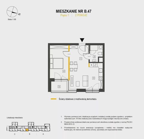 Plan 2 pok. 45m²