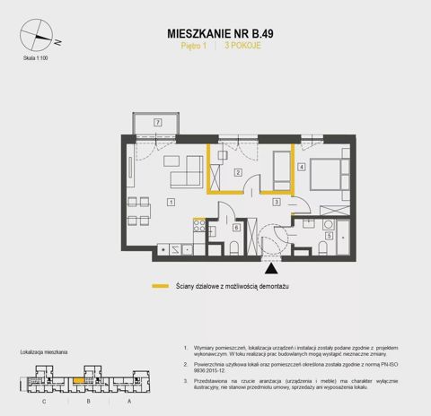 Plan 3 pok. 58m²