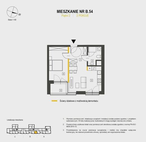 Plan 2 pok. 43m²