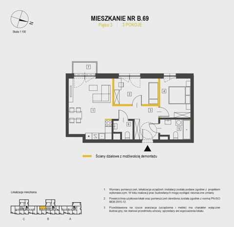 Plan 3 pok. 58m²