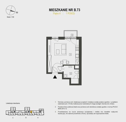 Plan 1 pok. 32m²