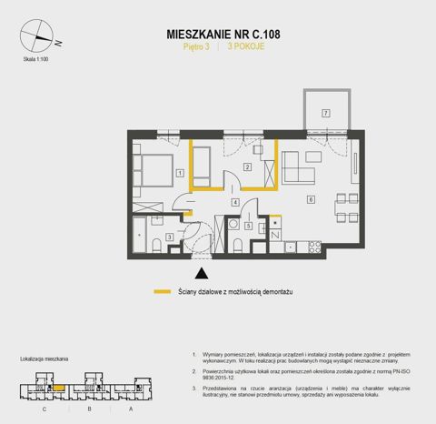 Plan 3 pok. 57m²
