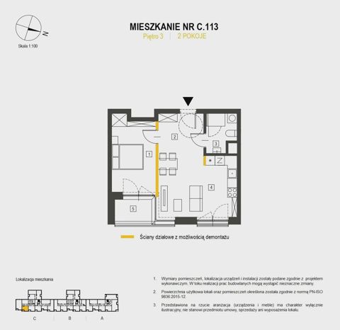 Plan 2 pok. 44m²