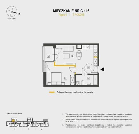 Plan 2 pok. 43m²