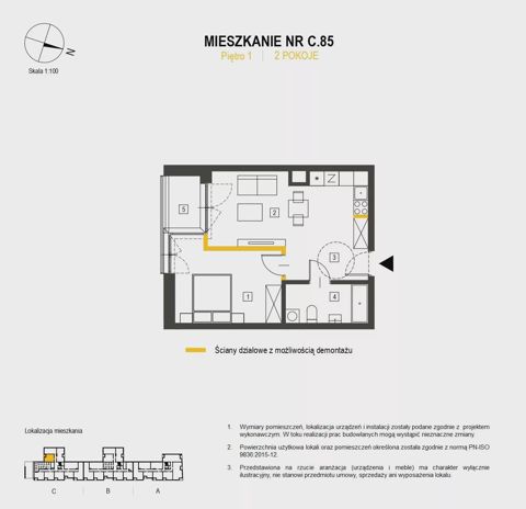 Plan 2 pok. 43m²