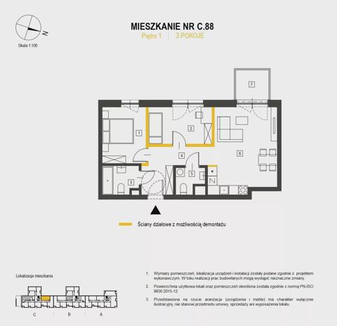 Plan 3 pok. 58m²