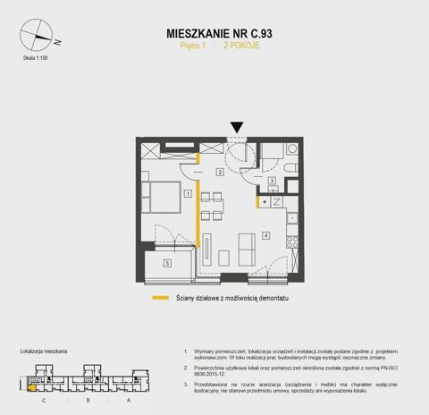 Plan 2 pok. 44m²
