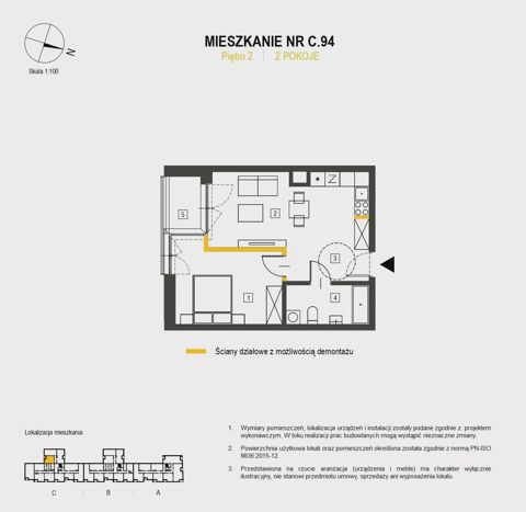 Plan 2 pok. 43m²