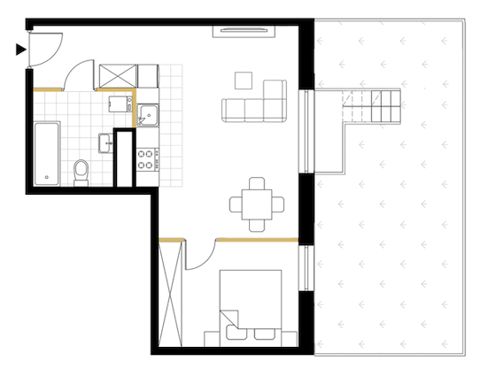 Plan 2 pok. 43m²