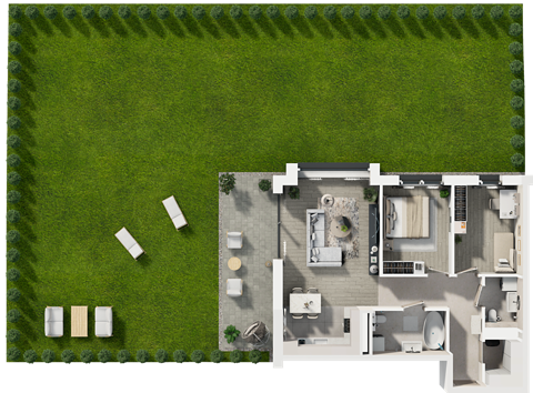 Plan 3 pok. 65m²