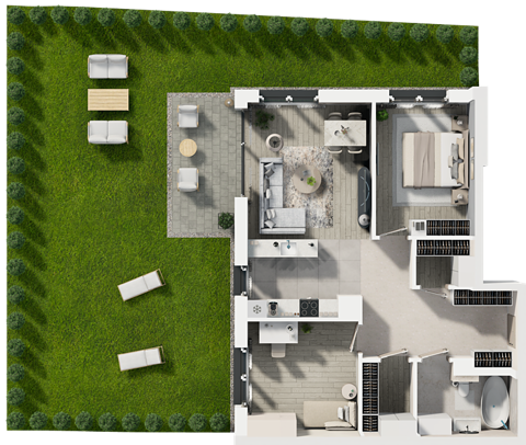 Plan 3 pok. 71m²