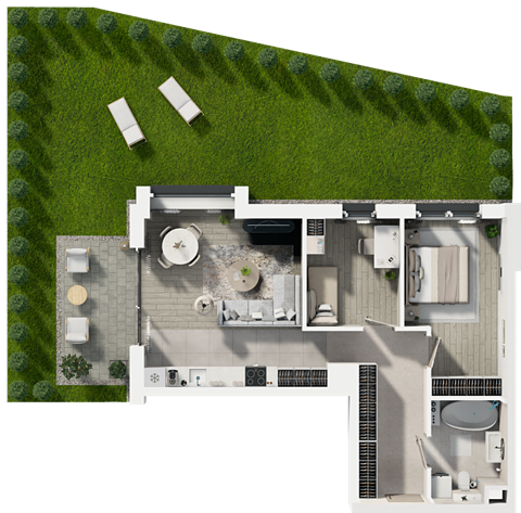 Plan 2 pok. 40m²