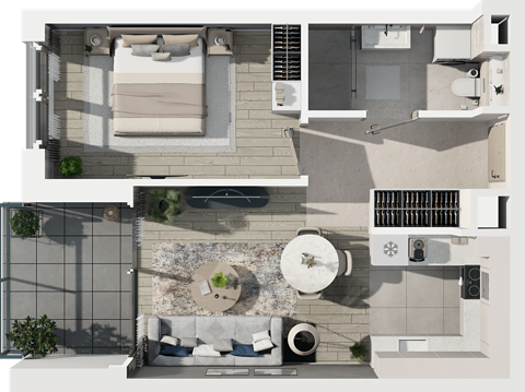 Plan 2 pok. 40m²