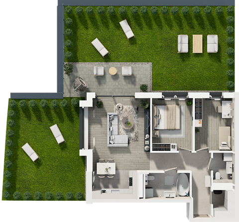 Plan 3 pok. 65m²