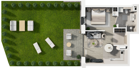 Plan 1 pok. 32m²