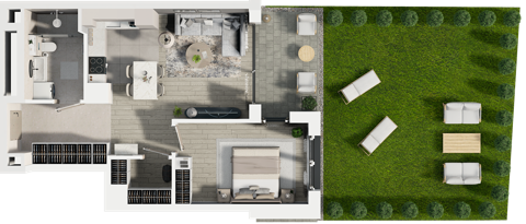 Plan 2 pok. 47m²