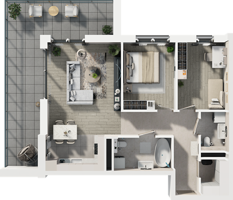 Plan 3 pok. 65m²