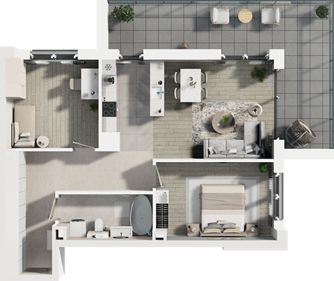 Plan 3 pok. 68m²