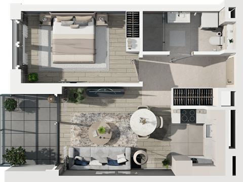 Plan 2 pok. 40m²