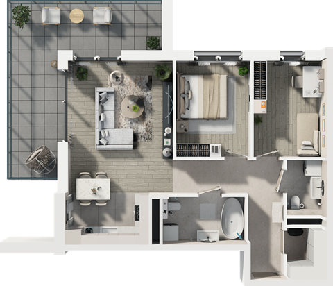Plan 3 pok. 65m²