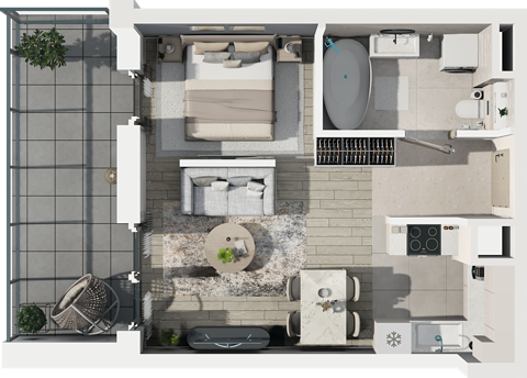 Plan 1 pok. 32m²