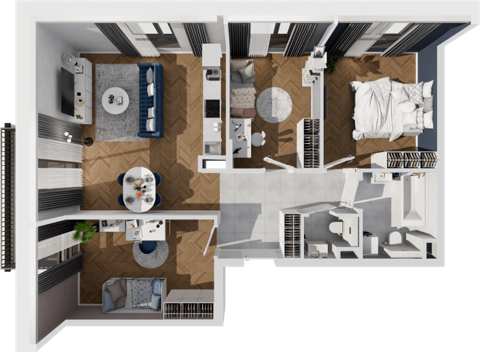 Plan 4 pok. 74m²
