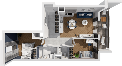 Plan 3 pok. 63m²