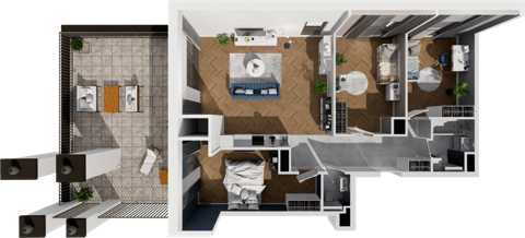 Plan 4 pok. 87m²