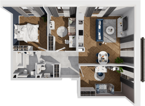 Plan 4 pok. 73m²
