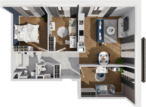 Plan 4 pok. 74m²