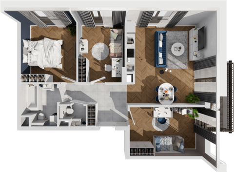 Plan 4 pok. 74m²