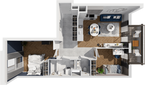 Plan 3 pok. 64m²