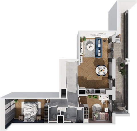 Plan 3 pok. 68m²