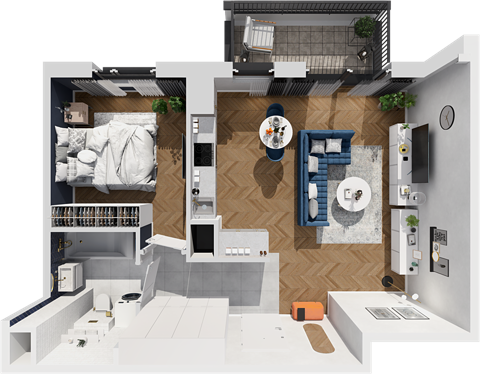 Plan 2 pok. 47m²