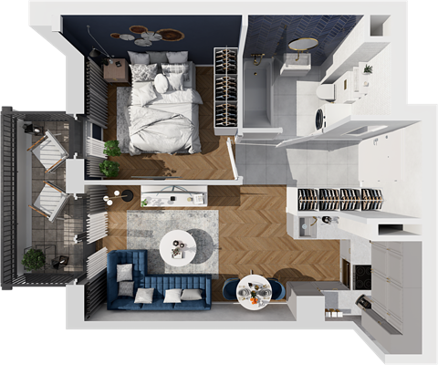 Plan 2 pok. 34m²