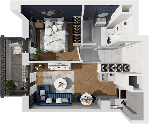 Plan 2 pok. 34m²