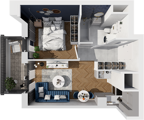 Plan 2 pok. 34m²