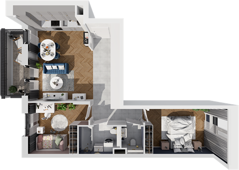 Plan 3 pok. 65m²