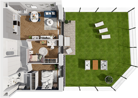 Plan 3 pok. 55m²