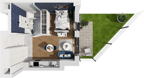 Plan 1 pok. 30m²