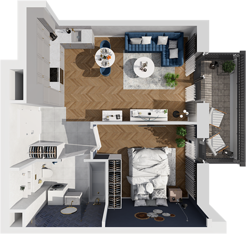 Plan 2 pok. 41m²
