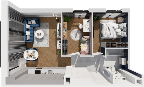 Plan 3 pok. 56m²