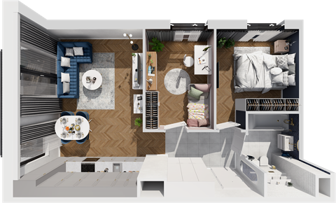 Plan 3 pok. 56m²