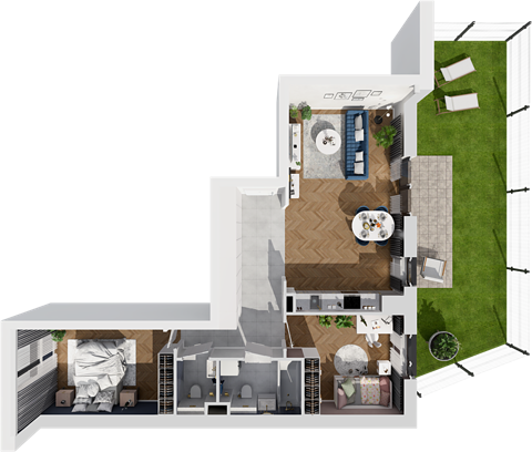 Plan 3 pok. 68m²