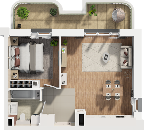 Plan 2 pok. 48m²