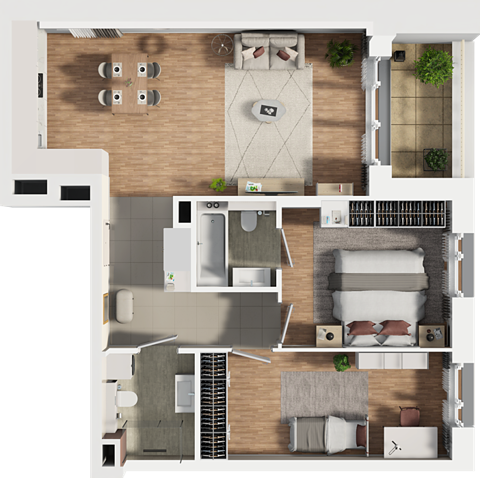 Plan 3 pok. 70m²